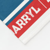 Darryl Name bedeutet Sportmonogramm rot blau Fleecedecke (Ecke)