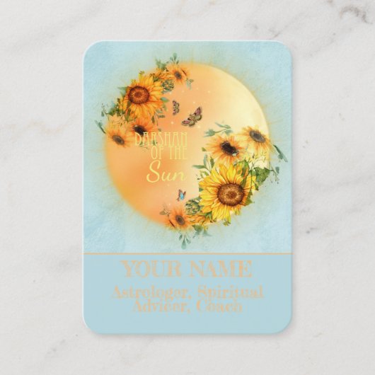 DARSHAN of the Sun - Visitenkarte (Vorderseite)