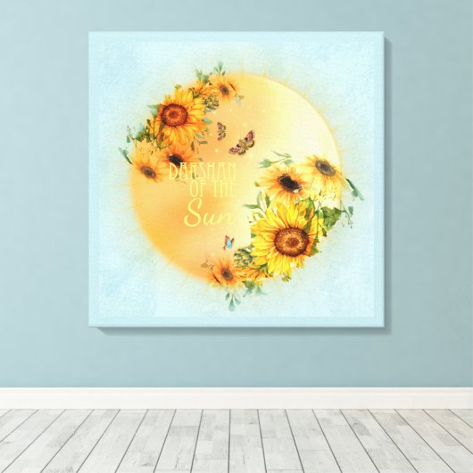 DARSHAN of the Sun - Wrapped Canvas Leinwanddruck (Insitu (Holzboden))