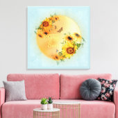 DARSHAN of the Sun - Wrapped Canvas Leinwanddruck (Insitu (Wohnzimmer))