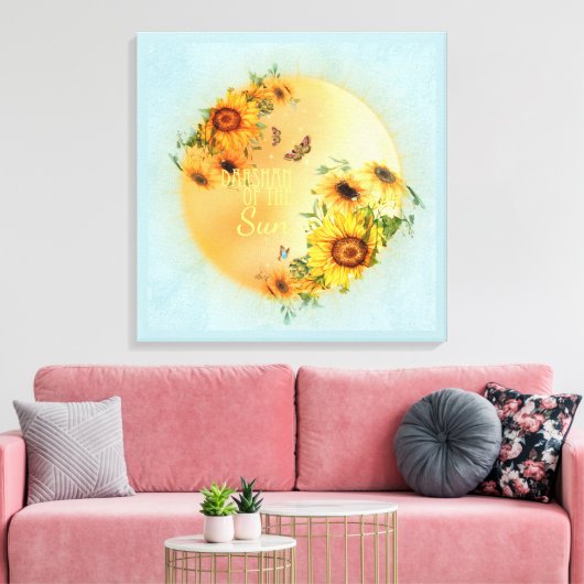 DARSHAN of the Sun - Wrapped Canvas Leinwanddruck (Insitu (Wohnzimmer))