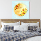DARSHAN of the Sun - Wrapped Canvas Leinwanddruck (Insitu (Schlafzimmer))