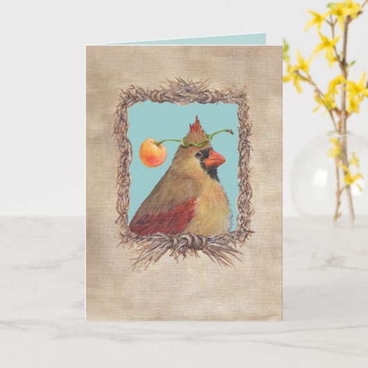 Darstellen der Kardinal-Karte Karte (Gelbe Blume)