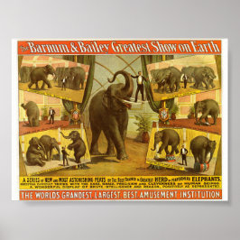 Darstellende Elefanten Barnum & Bailey Circus Post Poster