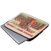 Darstellende Elefanten mit Frauen und Trainer. Laptopschutzhülle (Vorne Knopf)