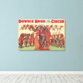 Darstellende Elefanten mit Frauen und Trainer. Leinwanddruck (Insitu (Holzboden))