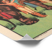 Darstellende Elefanten mit Frauen und Trainer. Poster (Ecke)