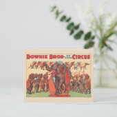 Darstellende Elefanten mit Frauen und Trainer. Postkarte (Stehend Vorderseite)