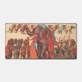 Darstellende Elefanten mit Frauen und Trainer. Schreibtischunterlage (Vorderseite)