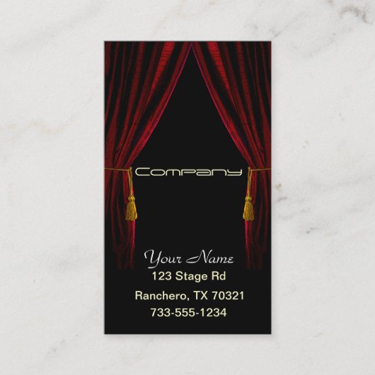 Darstellende Künste Visitenkarte (Vorderseite)