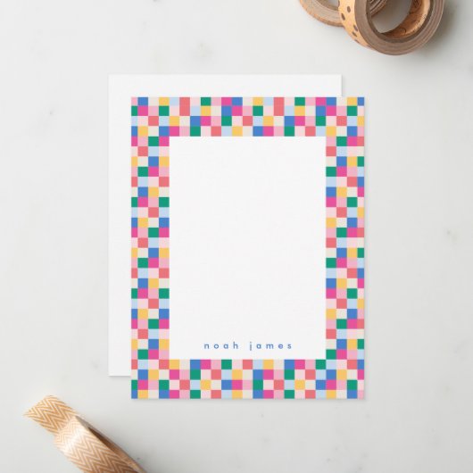 Darstellende Multicolor-Blockrahmen Mitteilungskarte (Vorderseite/Rückseite Beispiel)