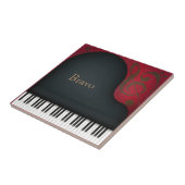 Darstellende Musik des Black Grand Piano Fliese (Seite)