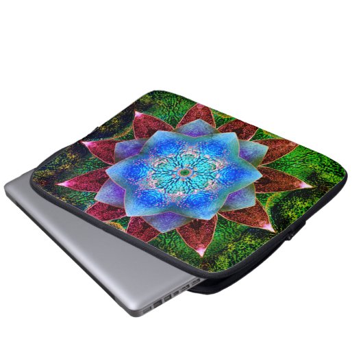 Darstellende oder rustikale bläuliche virtuelle Bl Laptopschutzhülle (Vorne Knopf)