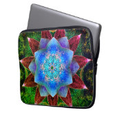 Darstellende oder rustikale bläuliche virtuelle Bl Laptopschutzhülle (Vorderseite Links)