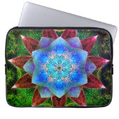 Darstellende oder rustikale bläuliche virtuelle Bl Laptopschutzhülle (Vorderseite)