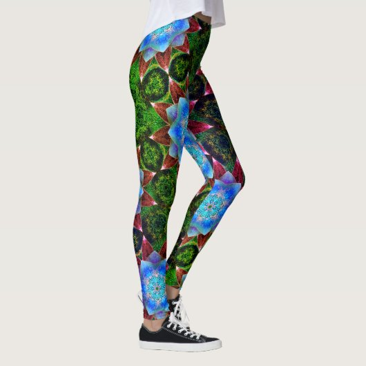 Darstellende oder rustikale bläuliche virtuelle Bl Leggings (Rechts)