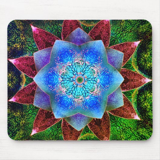 Darstellende oder rustikale bläuliche virtuelle Bl Mousepad (Vorne)