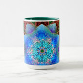 Darstellende oder rustikale bläuliche virtuelle Bl Tasse (Zentrum)