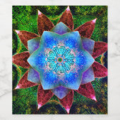 Darstellende oder rustikale bläuliche virtuelle Bl Weinetikett (Einzelnes Label)