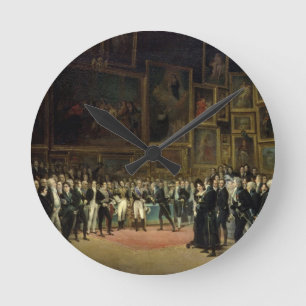 Darstellende Preise Charless X zu den Künstlern a Runde Wanduhr