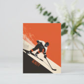 Darstellender Eishockey-Spieler Postkarte (Stehend Vorderseite)