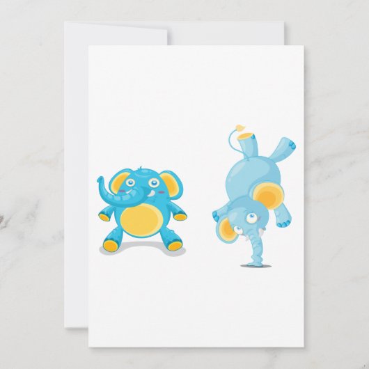 Darstellender Elefant Einladung (Vorderseite)