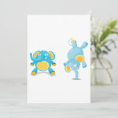 Darstellender Elefant Einladung (Stehend Vorderseite)