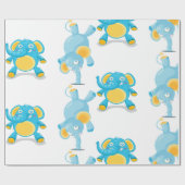 Darstellender Elefant Geschenkpapier (Flach)