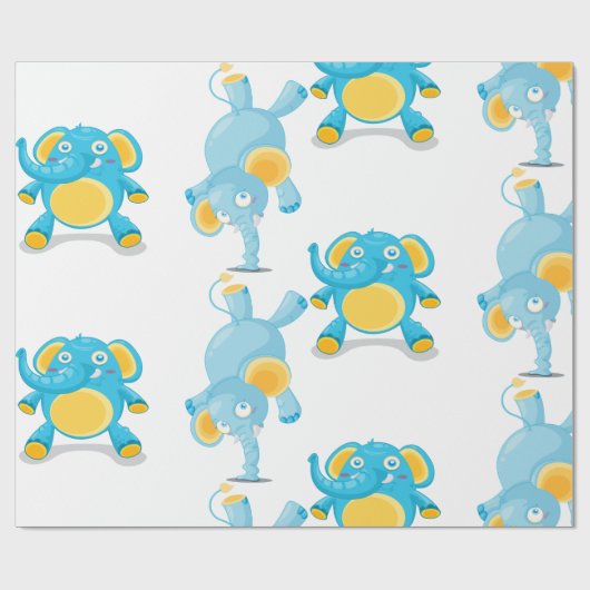 Darstellender Elefant Geschenkpapier (Flach)