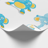 Darstellender Elefant Geschenkpapier (Ecke)