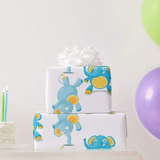Darstellender Elefant Geschenkpapier