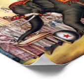 Darstellender Elefant Poster (Ecke)