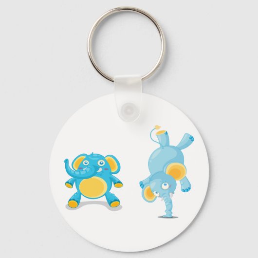Darstellender Elefant Schlüsselanhänger (Vorderseite)