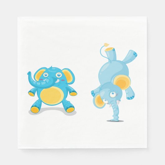 Darstellender Elefant Serviette (Vorderseite)