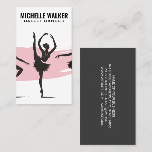 Darstellender Tänzer Visitenkarte (Vorne/Hinten)