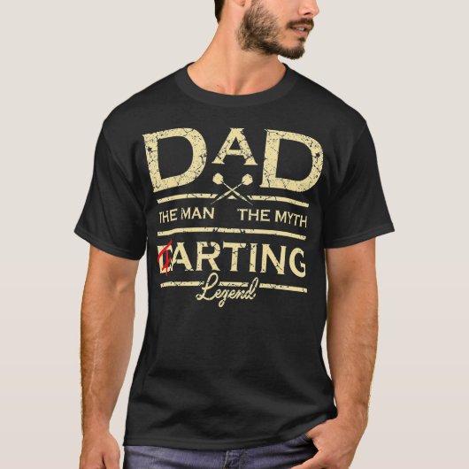 Darsteller und Farting Daddy Funny Furzen Dart Vat T-Shirt (Vorderseite)