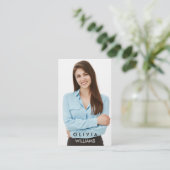 Darstellermodelle Tänzerin Foto Transparent Gradie Visitenkarte (Stehend Vorderseite)