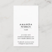 Darstellermodelle Tänzerin Foto Transparente Ausri Visitenkarte (Rückseite)