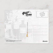 Darstellung apothekarischer Flaschen mit Medikamen Postkarte (Rückseite)