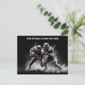 Darstellung benutzerdefinierter Textfußballspieler Postkarte (Stehend Vorderseite)