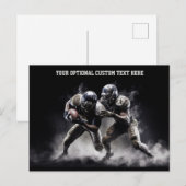 Darstellung benutzerdefinierter Textfußballspieler Postkarte (Vorne/Hinten)