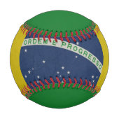 Darstellung der abstrakten Grunge-Flagge Brasilien Baseball (Vorderseite)
