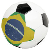 Darstellung der abstrakten Grunge-Flagge Brasilien Fußball (Dreiviertel)