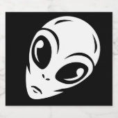 Darstellung der Alien im Stilstil Schaumweinetikett (Einzelnes Label)