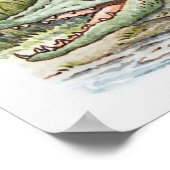 Darstellung der Alligatorin am Ufer Poster (Ecke)