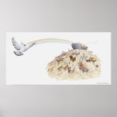 Darstellung der Arche Noahs mit verlassend Tieren Poster (Vorne)