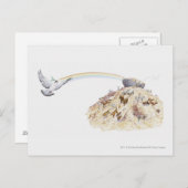 Darstellung der Arche Noahs mit verlassend Tieren Postkarte (Vorne/Hinten)