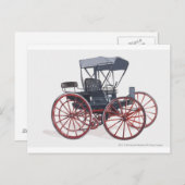Darstellung der Beförderung ohne Pferde Postkarte (Vorne/Hinten)