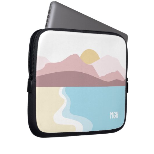 Darstellung der benutzerdefinierten Monogrammart Laptopschutzhülle (Vorne Rechts)