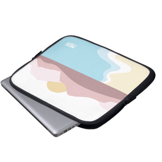 Darstellung der benutzerdefinierten Monogrammart Laptopschutzhülle (Vorne Knopf)